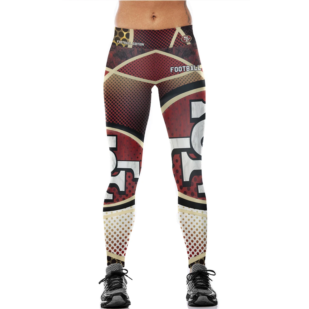 

New Fitness Women Pants S To 4xL Geometric Blue Printing Girls Summer Trousers