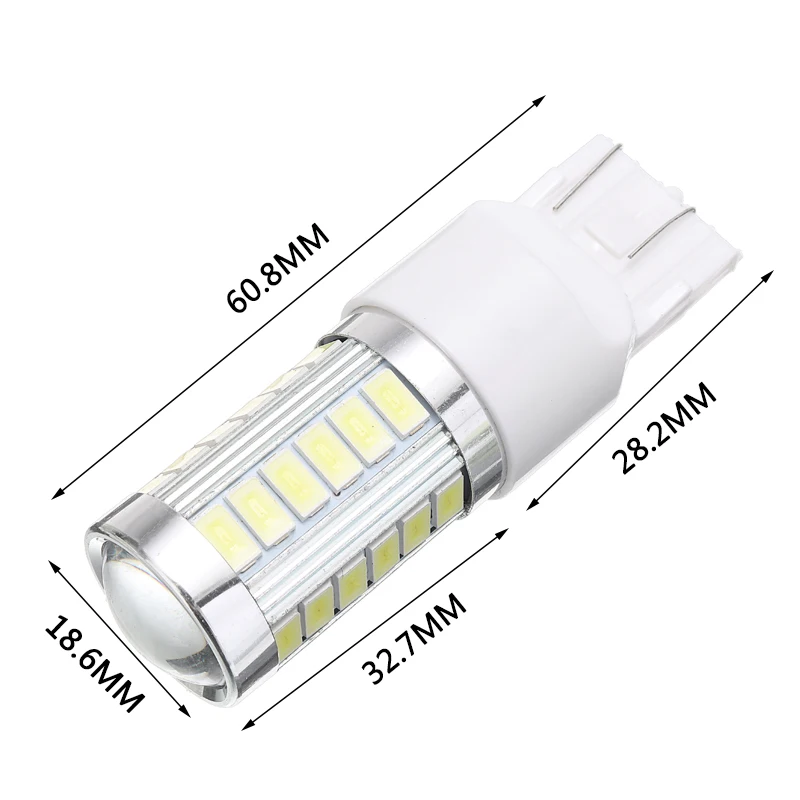 4 шт. T20 7440 W21W 33LED 12V тормоза автомобиля светильник обратный сигнал заднего хода