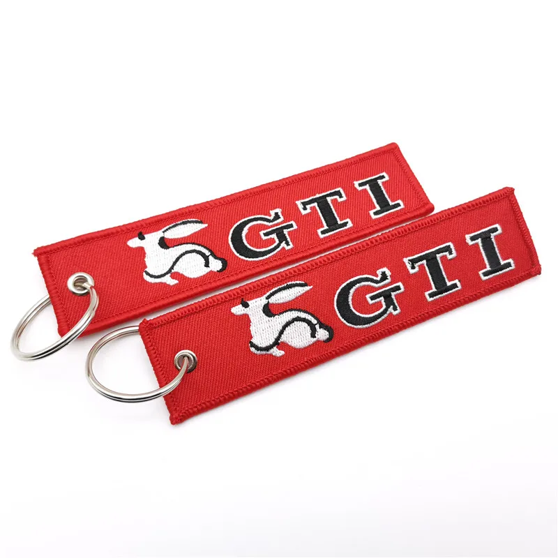 

1 PC High Quality GTI Emblem Embroidery Nylon Car Key Ring Key Chain