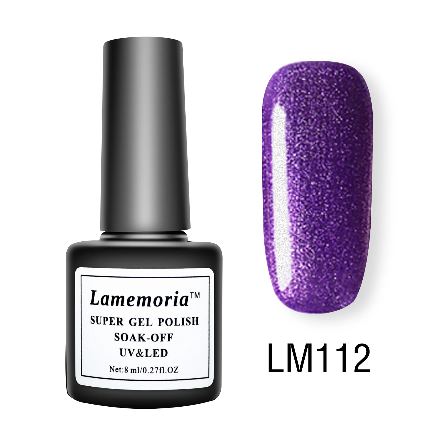 LM112 Lamemoria, 8 мл, синий блестящий Гель-лак для ногтей, гибрид, УФ Гель-лак, лаки для маникюра, основной дизайн, маникюр, Нейл-арт, топ, Nagellak - Цвет: LM112
