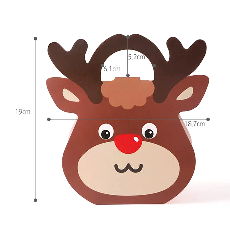 Канун Рождества Портативный коробка пакеты для печенья конфеты упаковывая