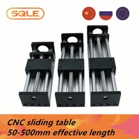 eu warehouse cnc sliding table z axis stage travel 50 500mm 12mm linear shaft rail sfu1204 ball screw linear actuator bundle kit