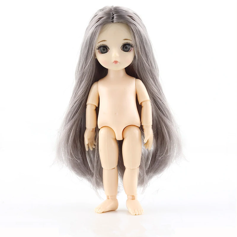 Baby Dolls13 шарнирная подвижная BJD Детская кукла обнаженное тело 15 см Figma модные куклы игрушки для девочек подарок 1/8 DIY игрушки - Цвет: Gray A