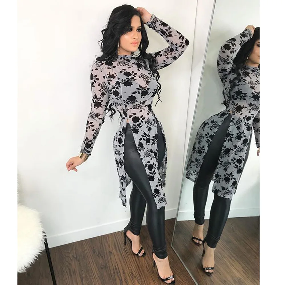 

Perspective Designer Womens Tshirts Digital Printing Long Sleeve Skinny Fashion Ladies Tops Casual Girls Sexy Ladies Tees