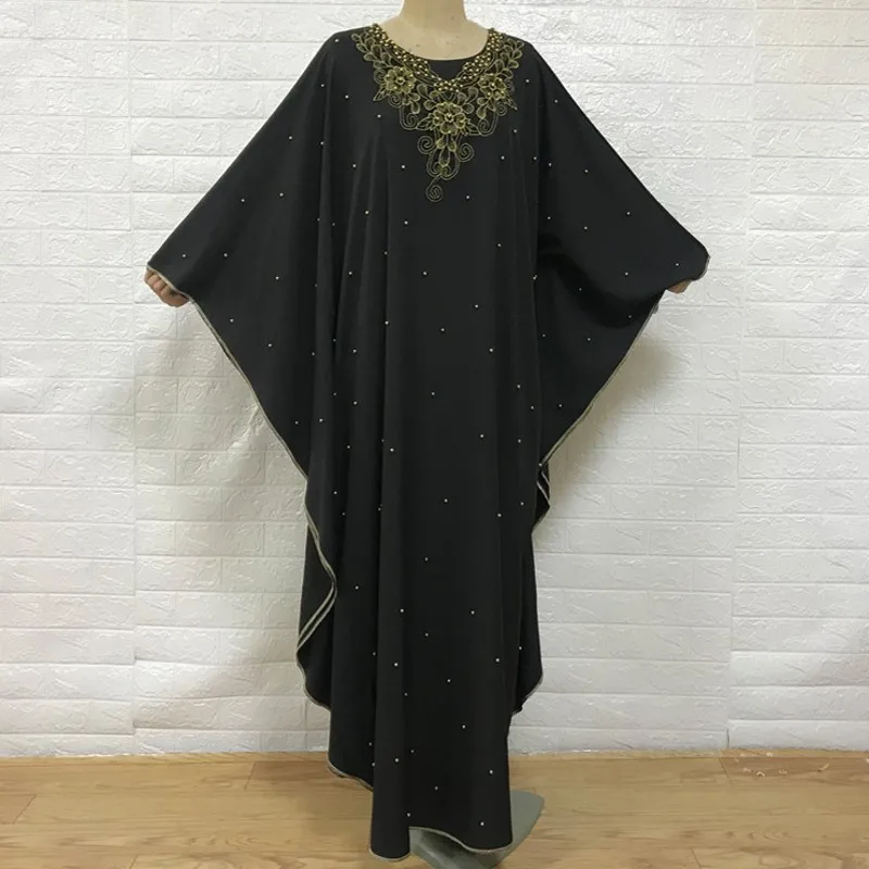 

Супер размер, новый стиль, африканские Дашики, модные, с бусинами, удлиненная накидка с капюшоном, длинное платье, африканские платья для жен...