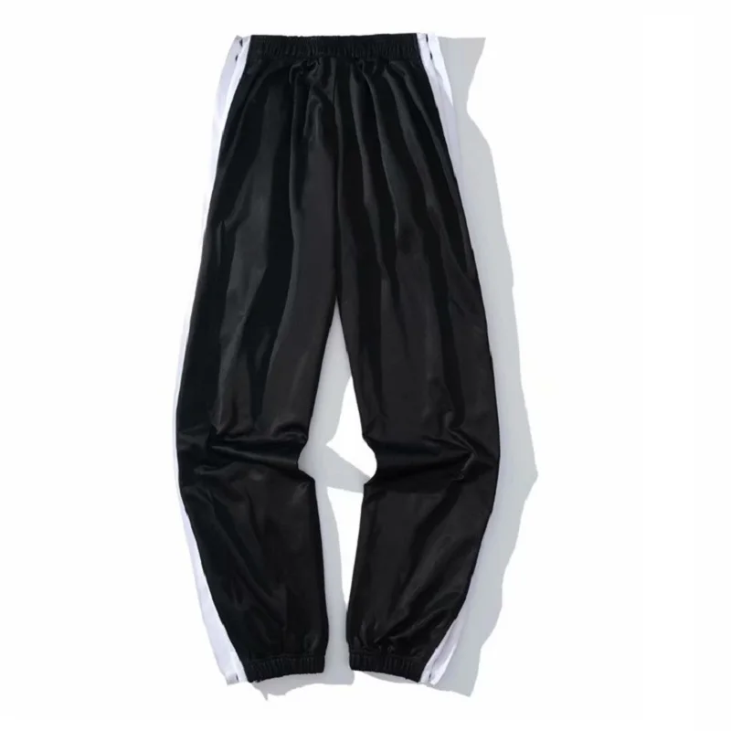 

Sports Trousers Men's Basketball Training Full-opening Button-down Pants Loose Plus Size Side-opening Button-down Pants Men