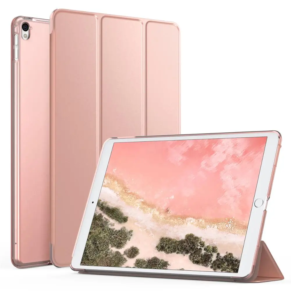 Тонкий легкий умный чехол подставка для iPad Pro 12 9 прозрачный матовый защитный