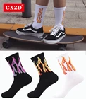 CXZDМодная уличная одежда для девочек и мальчиков; Крутые хлопковые трикотажные эластичные носки в стиле хип-хоп; Harajuku; Фонарь