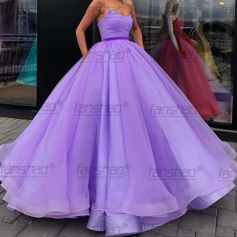 Мульти Цвет простой из прозрачного стекла Выпускной бал платья без бретелек