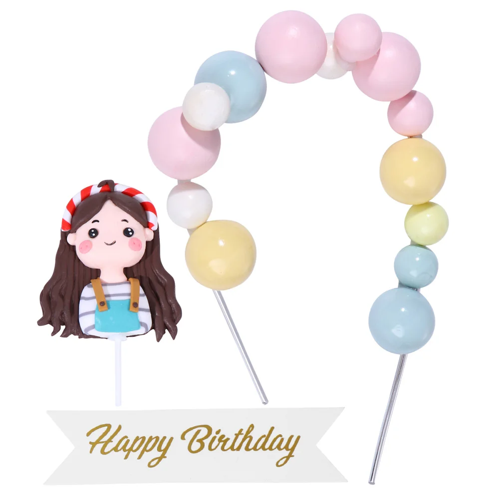 1 Set Durable Creative Lovely Decorative Practical Cake Picks Birthday Toppers | Дом и сад
