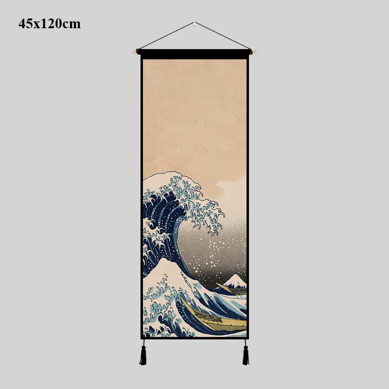 Япония Ukiyoe висит прокрутки живопись Холст Плакаты стены искусства настенные