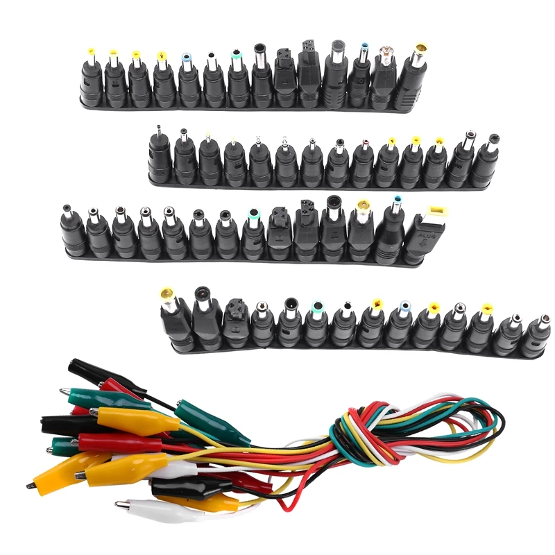 

AU42 -66Pcs/Set of Universal Laptop 5.5X2.1mm DC Power Adapter Connector AC DC Conversion Jack Power Adapter Connector Plug