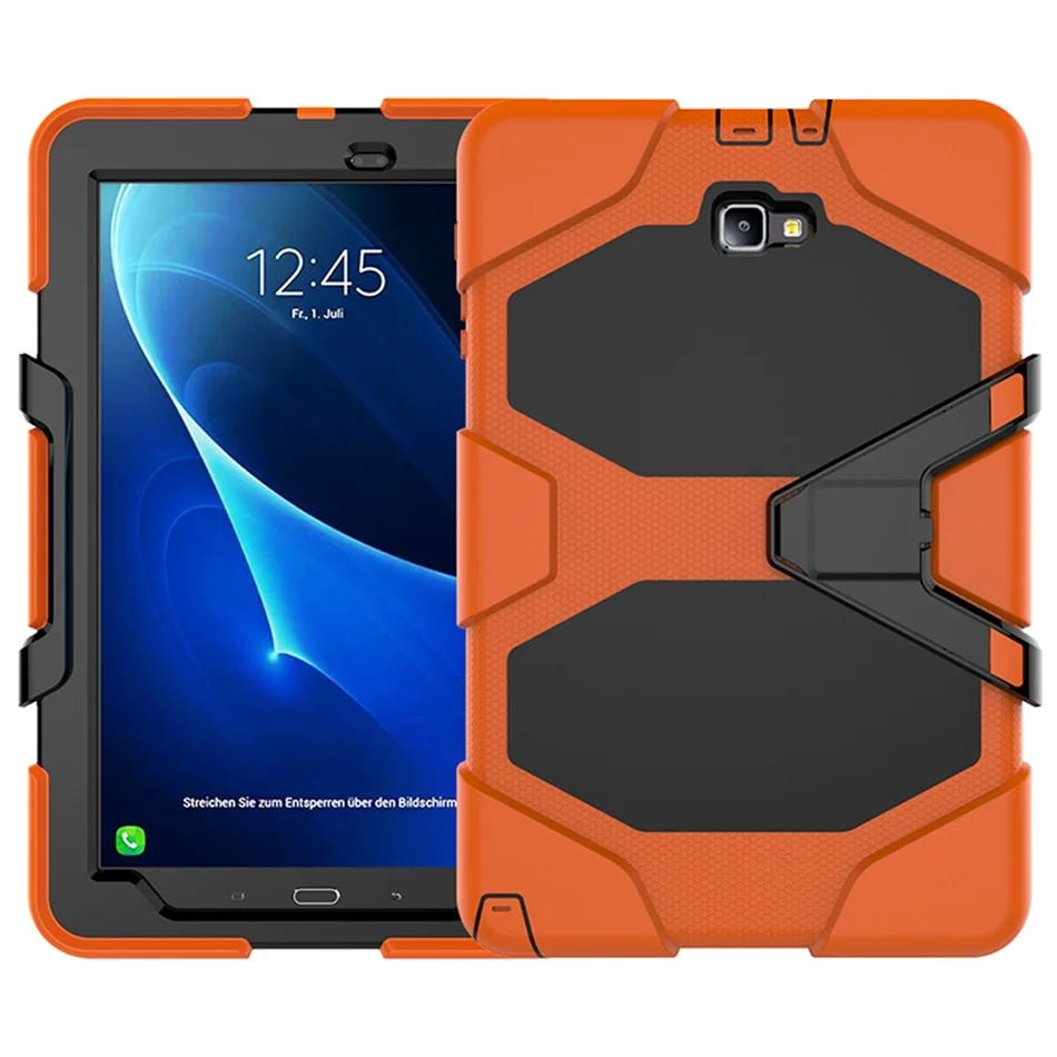orange Axbety для samsung Galaxy Tab A6 A 10,1 T580 сверхмощный Полный Защитный Гибридный противоударный чехол для планшета - Цвет: orange