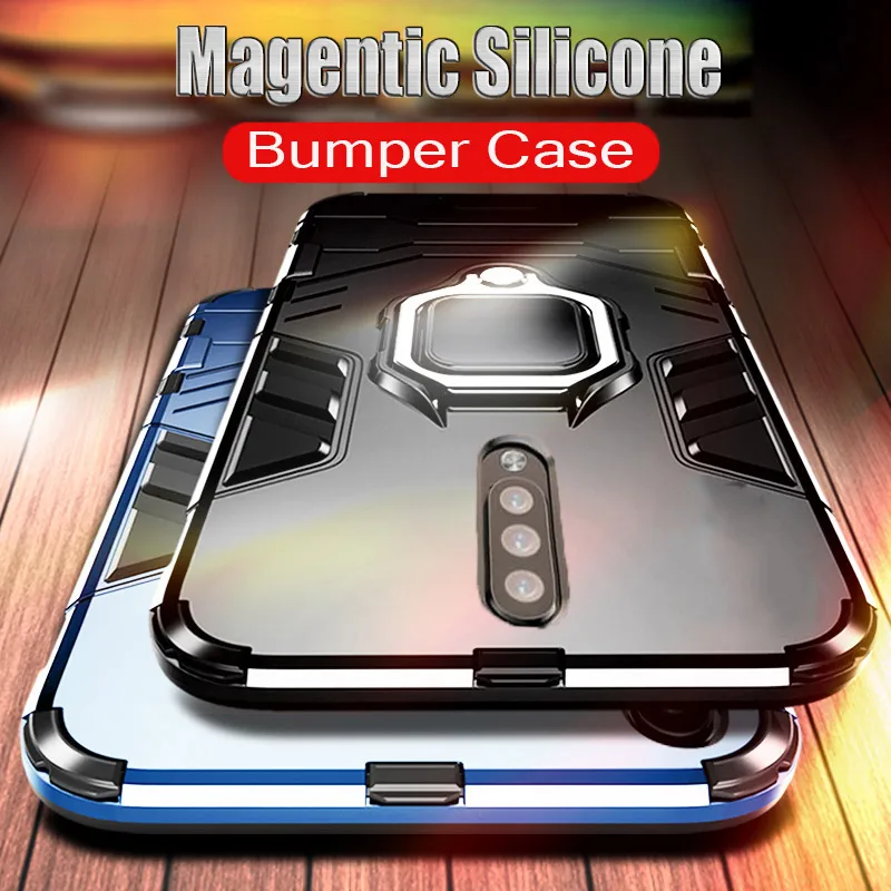 Роскошный автомобильный держатель кольцо Magentic телефонные чехлы для Oneplus 7 Pro