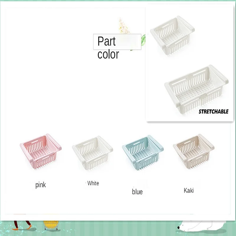 

Panier De Rangement Pour Rfrigrateur De Cuisine, Vegetable Food Storage Box,rglable Pour Le Rangement,tiroir Tiroir Extractible