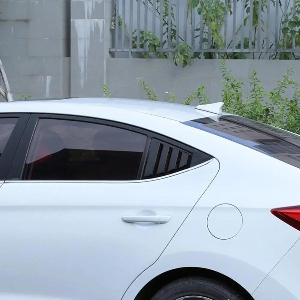 1 пара оконных решетки для Hyundai Elantra 2017-2019 черные боковые аксессуары автостайлинга