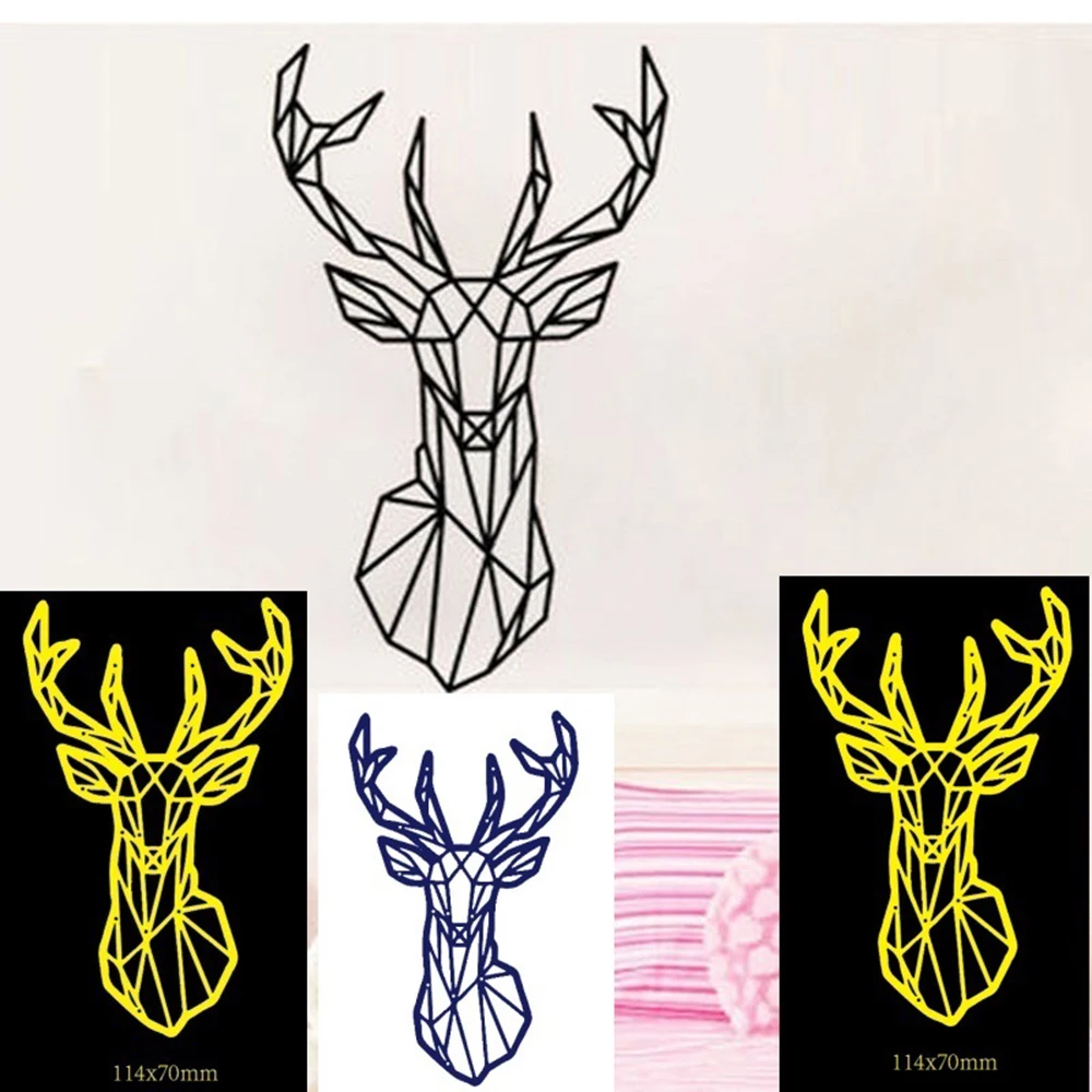 Рождественские штампы с головой оленя скрапбукинг металлические режущие новые