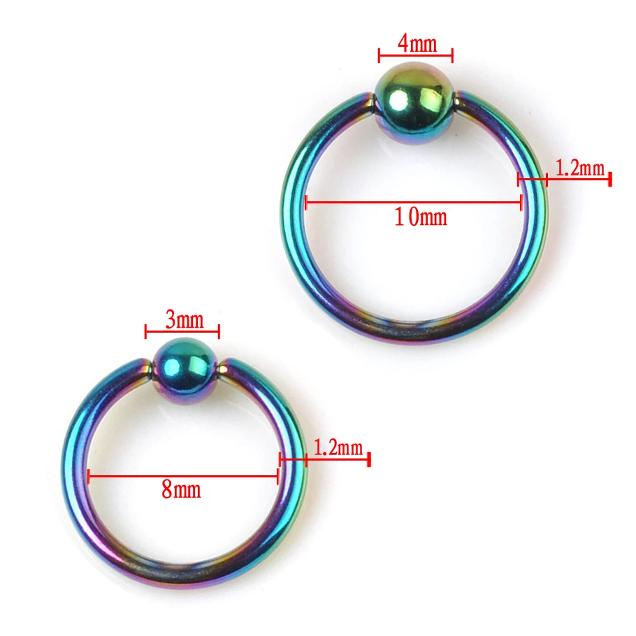 20 шт./лот 316L кольца из нержавеющей стали для пирсинга губ носа ушей пупка Кольца
