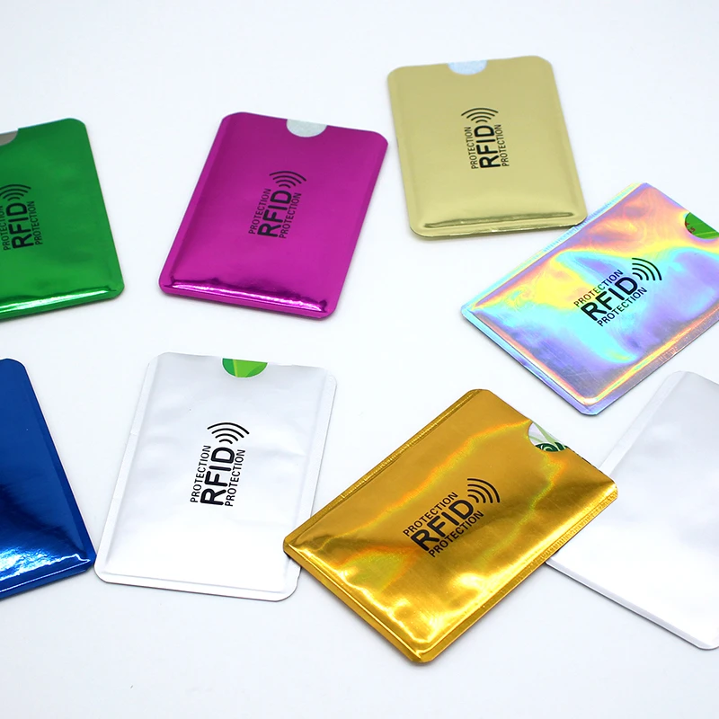 

Portable Anti RFID Wallet Blocking Reader Lock Bank Card Holder Id Bank Card Case Protection Metal Credit Card Holder Aluminium