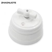 high quality home improvement ceramic knob switch wall lamp electrical switch eu socket 110 250v free shipping
