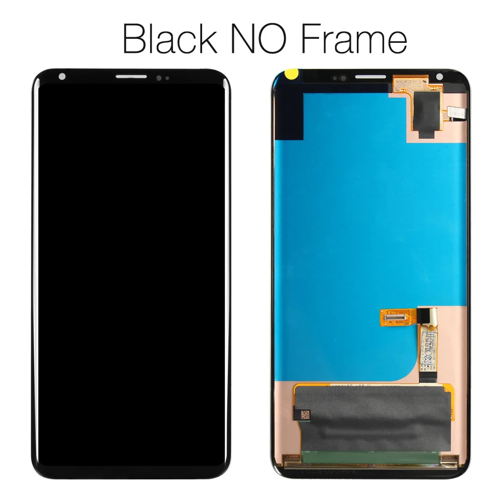 V30 No Frame Black 6,0 ''для LG V30 Plus H930 ЖК-дисплей сенсорный экран матрица дигитайзер стекло с рамкой для LG V30 дисплей H932 H933 VS996 US998 - Цвет: V30 No Frame Black