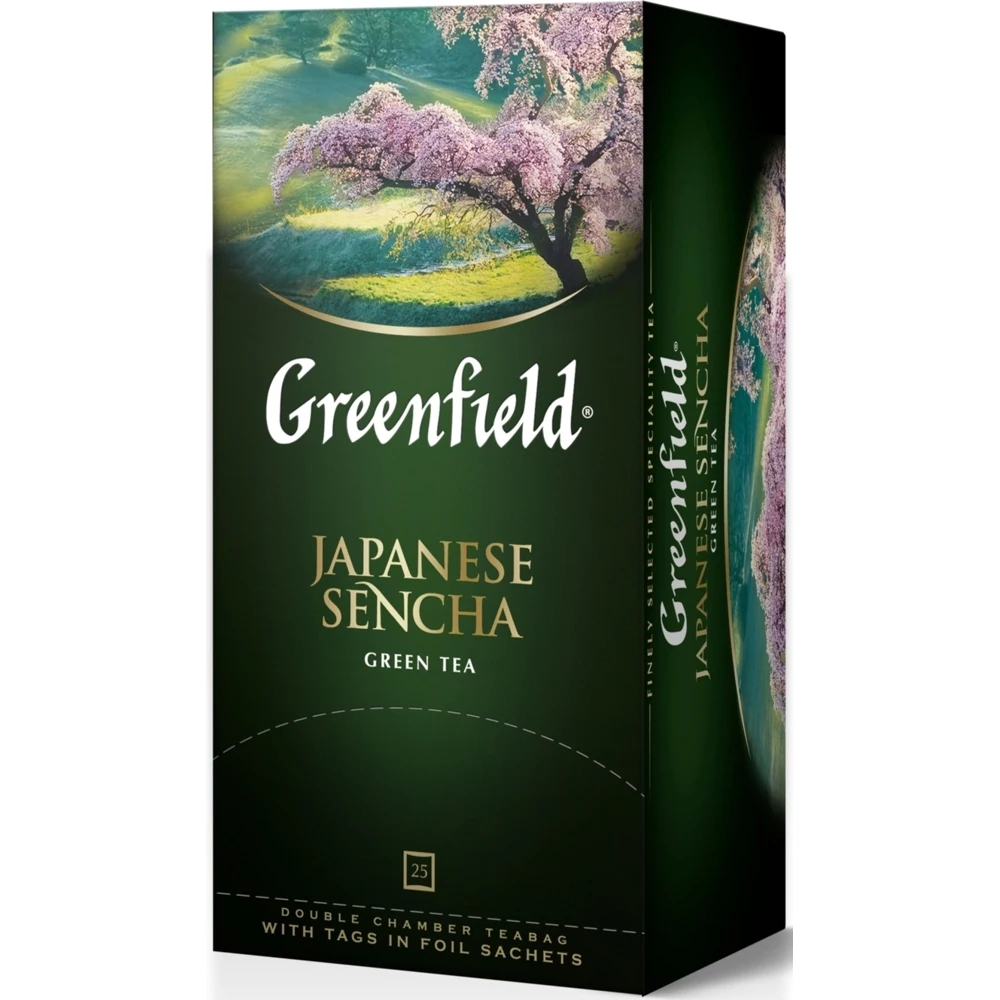 Зеленый чай Greenfield Japanese Sencha 25 пакетиков х 15 шт (натуральный пакетированный для