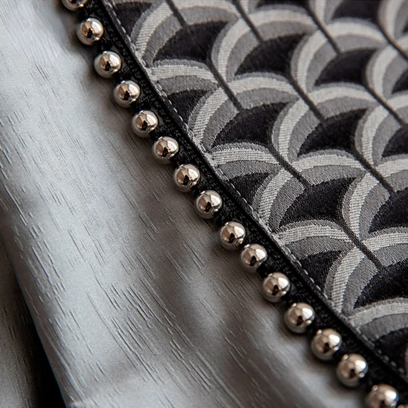 Новые американские легкие Роскошные жаккардовые кружевные сшитые плотные