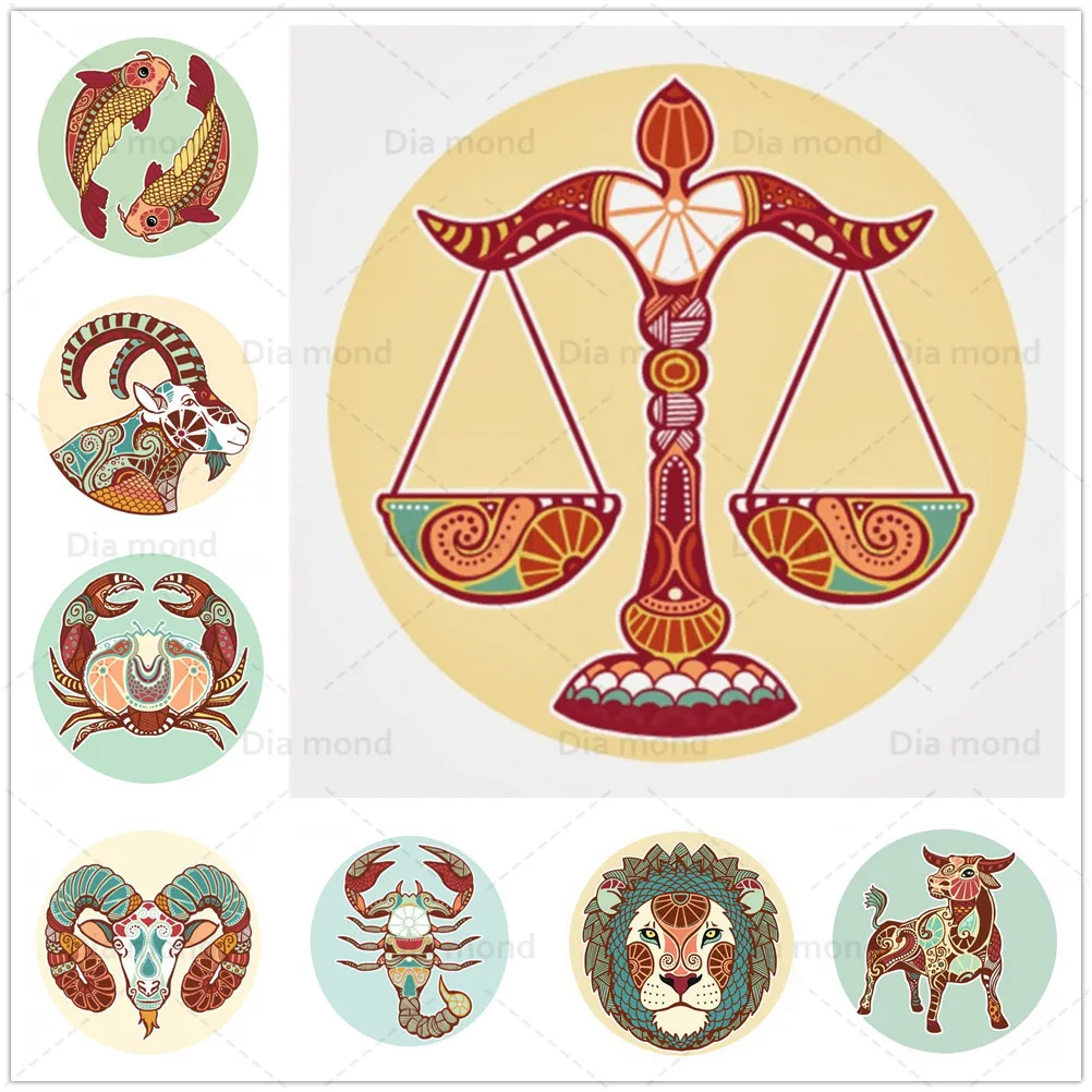 

Full Drill Diamond Painting Twenty Constellation Abstract Cartoon Diy Diamond Embroidery Scenery Cross Stitch Mosaic Home Decor