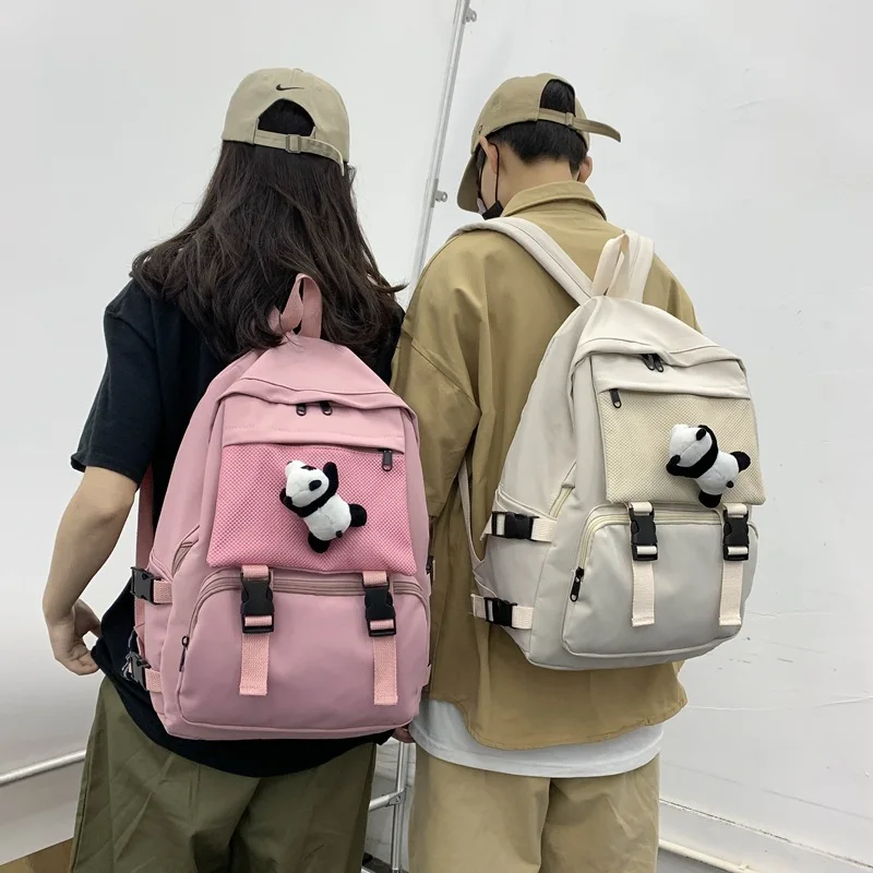 Новинка 2020 Холщовый Рюкзак для подростков Женский нейлоновый сетчатый рюкзак