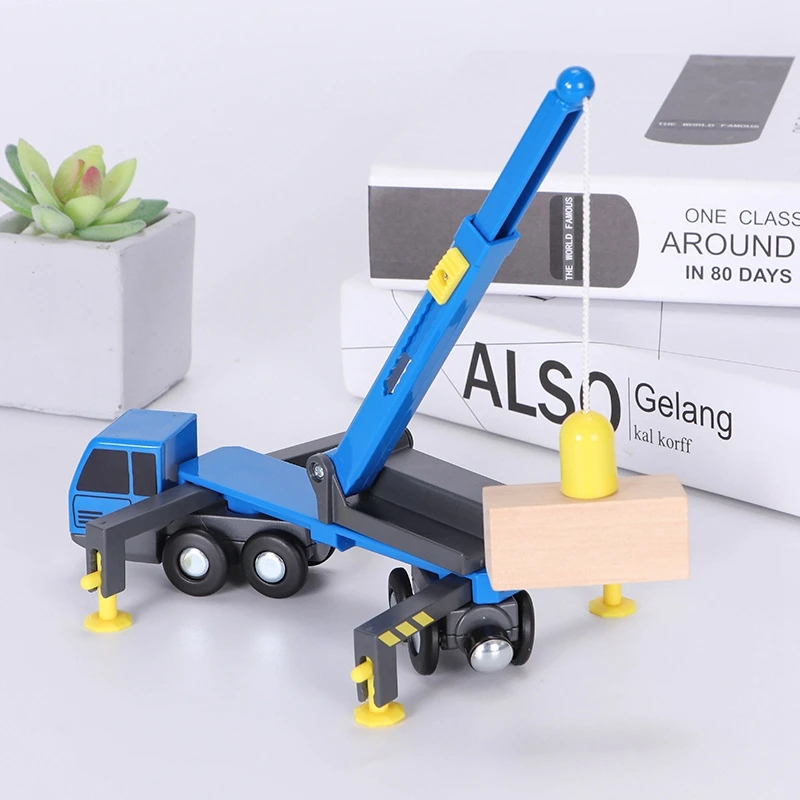 Multifunctional Train Toy Set Accessories Mini Crane Truck Vheicles Kids Compatible with Wooden Tracks Railway | Игрушки и хобби