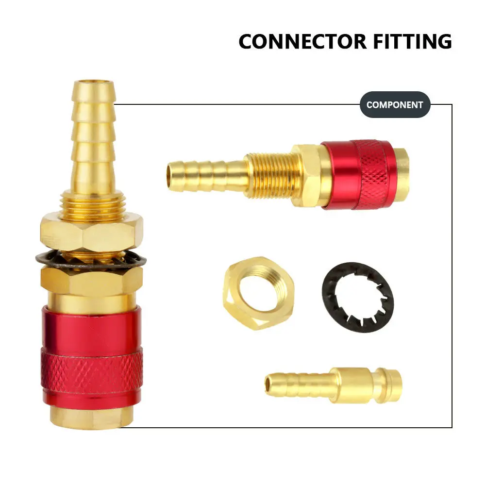 

2 SET Gas & Water Cooled Quick Connector For TIG Welder Torch Metal Parts New