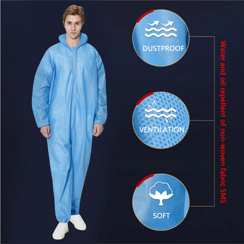 WaterproofDisposable Isolation Clothing Protective Suit Anti Bacteria Nursing Coveralls Health Care|Защитный костюм| |