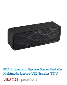 Portable Bluetooth Speaker wireless mini Speaker Amplifier Stereo Subwoofer Speaker TF USB FM Radio Built-in Mic Dual Bass SP208