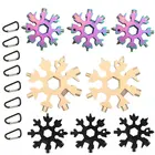 6 шт.упак. 18 в 1 Снежинка мульт инструментальная карта гаечный ключ шестигранный ключ Отвертка многофункциональная лагерь выживания на открытом воздухе карманный инструмент брелок