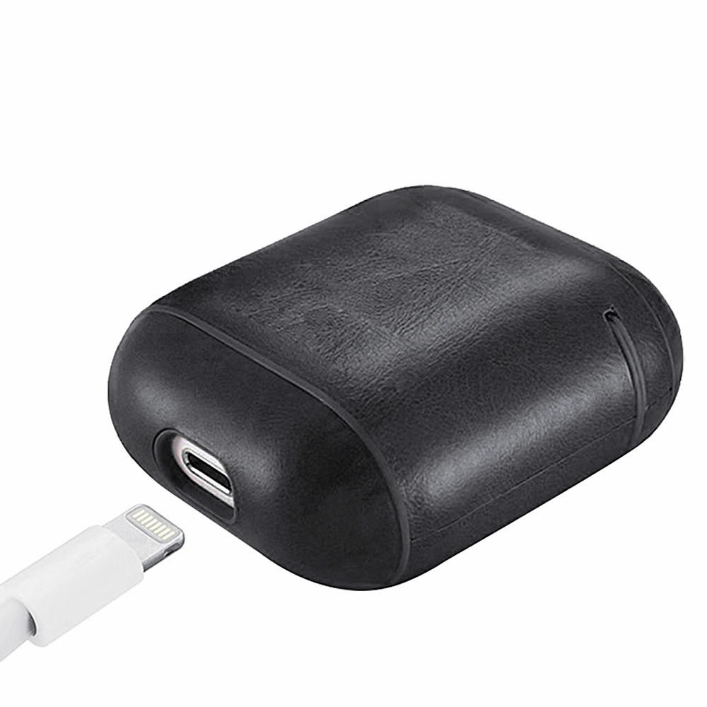 Чехол airpods из натуральной кожи для airpods, винтажный матовый чехол для хранения Apple Airpods из коричневой кожи, защитный чехол для наушников