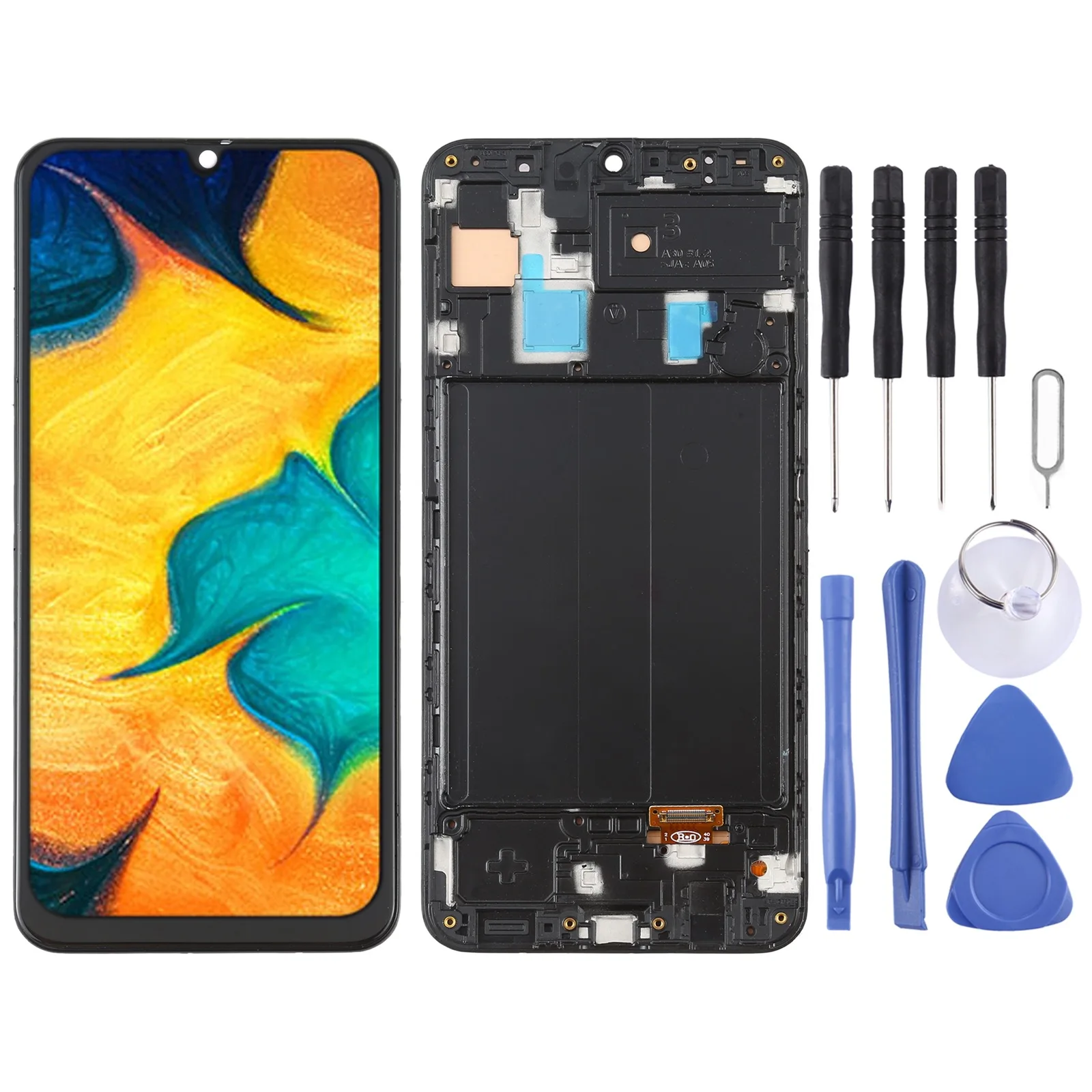 Подходит для Samsung Galaxy A30 SM-A305 сенсорный ЖК-дисплей в сборе с рамкой OLED материал