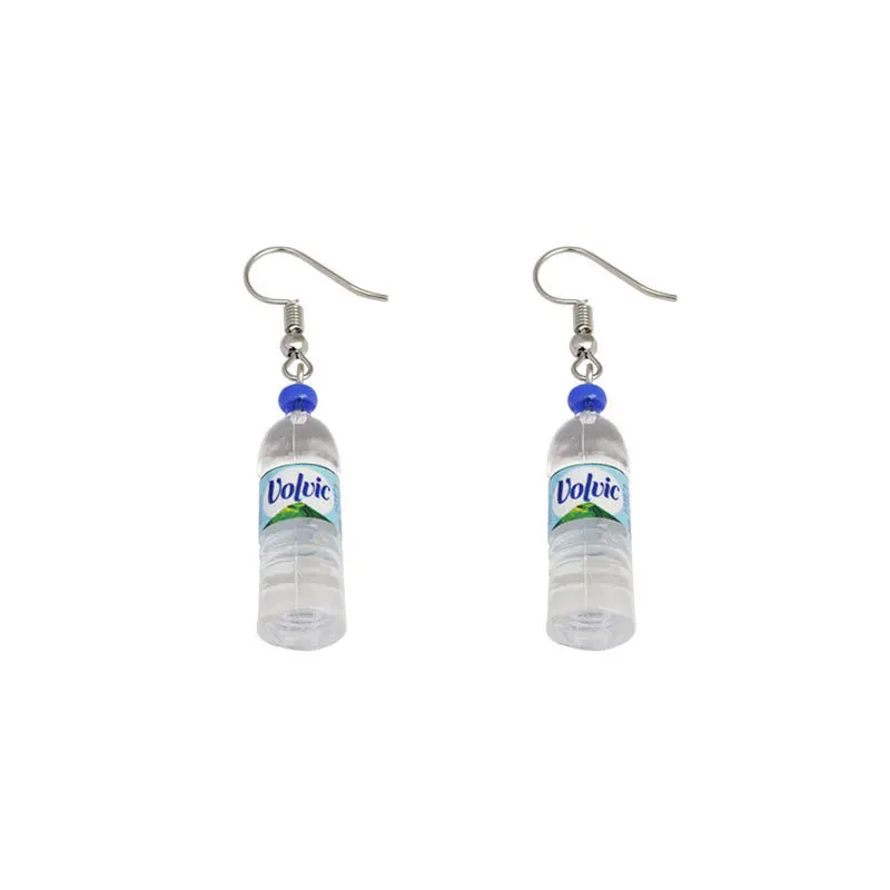 

New style earrings fashion person creativity nifty lovely earrings resin mineral water bottle modelling earrings women