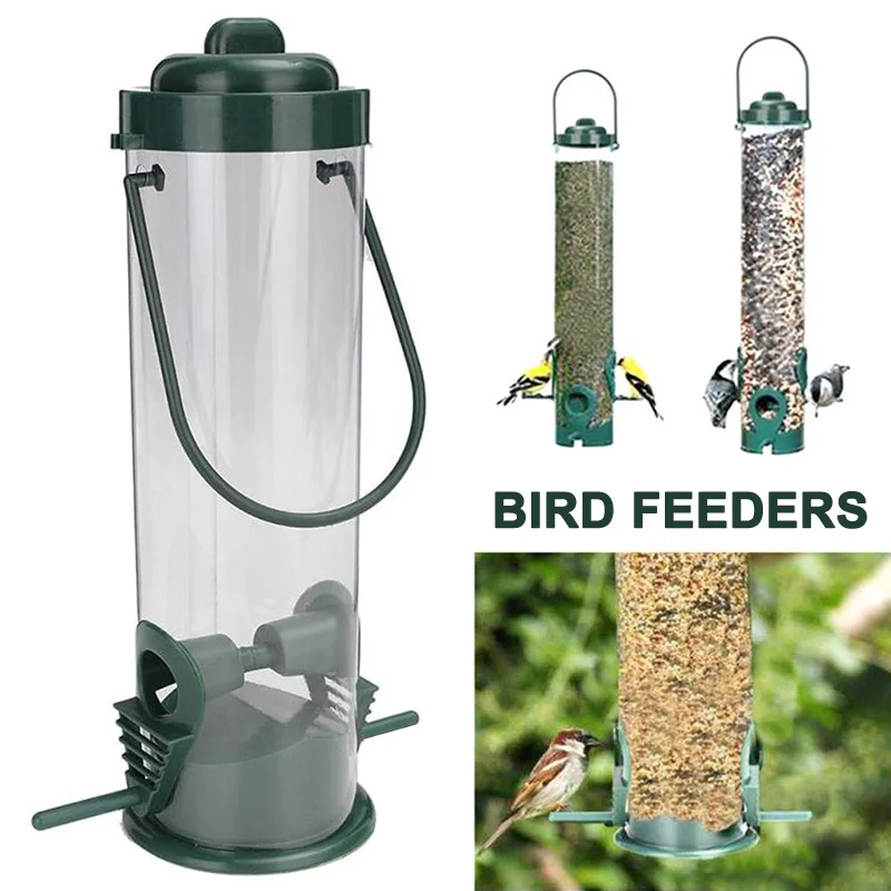 

Plastic Wild Birds Food Feeder Dish Hanging Station Bucket for Garden HFD889