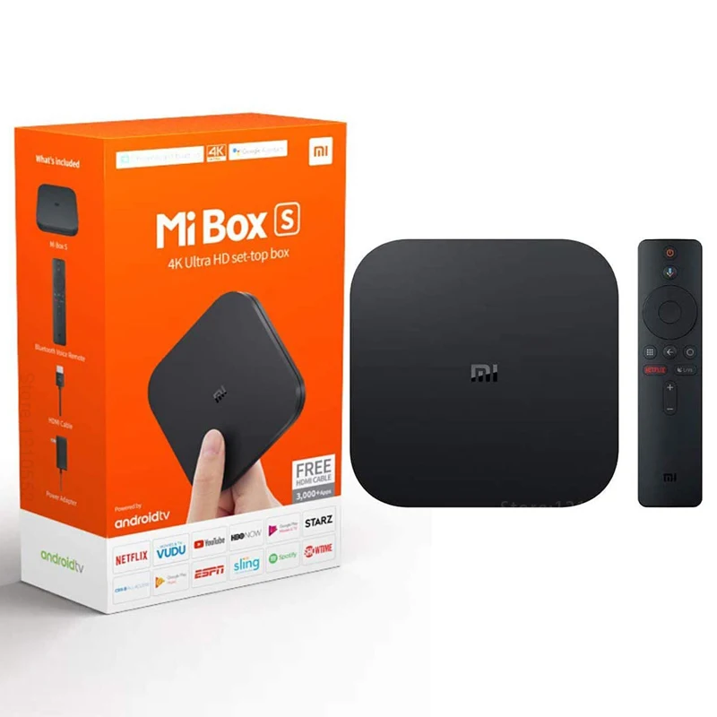 Оригинальный ТВ приставка Xiaomi Box S 4K HDR Android 8 1 iptv Netflix Mi TV Stick ГБ eMMC Google ассистент