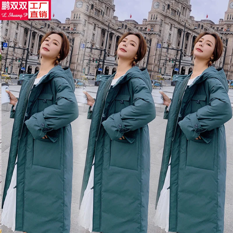 Хлопковая зимняя женская обувь Ins/высокие сапоги до колена утепленная длинная