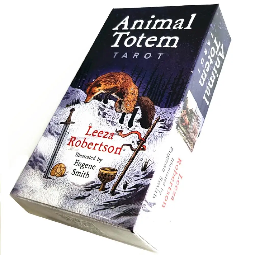 

78pcs Animal Totem Tarot Cards Deck Card Games English Mysterious Divination Fate For Party Women Card Game Table Board Game