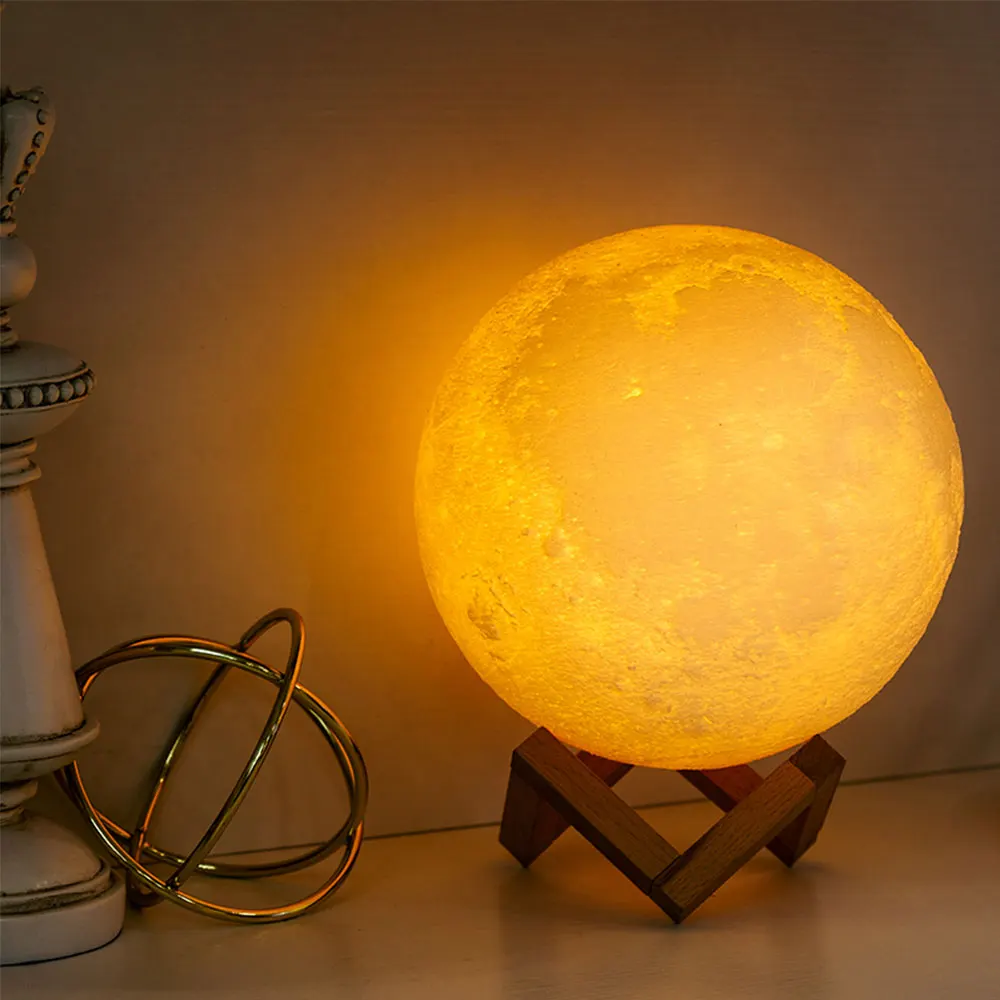

3D Print Moon Lamp LED Night Light Creative Touch/Tap Remote Switch Table Desk Lamp Home Decor Creative Gift