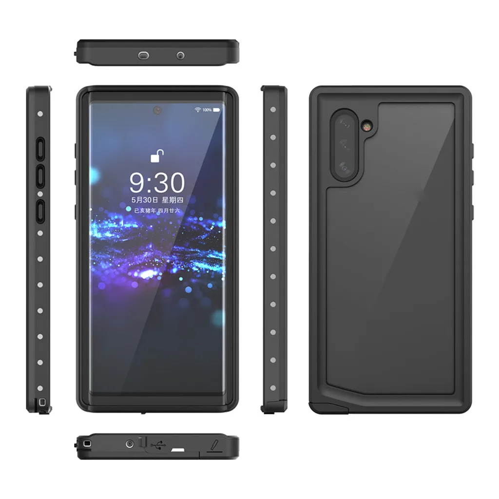 Ouhaobin mobile phone shell For Samsung Galaxy Note 10 6.3inch Waterproof Protection Case Cover |