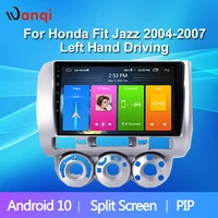 android10 9 ips2 5d rds split screen multimedia car system for honda fit jazz 2004 2007 left hand drive audio car radio no dvd