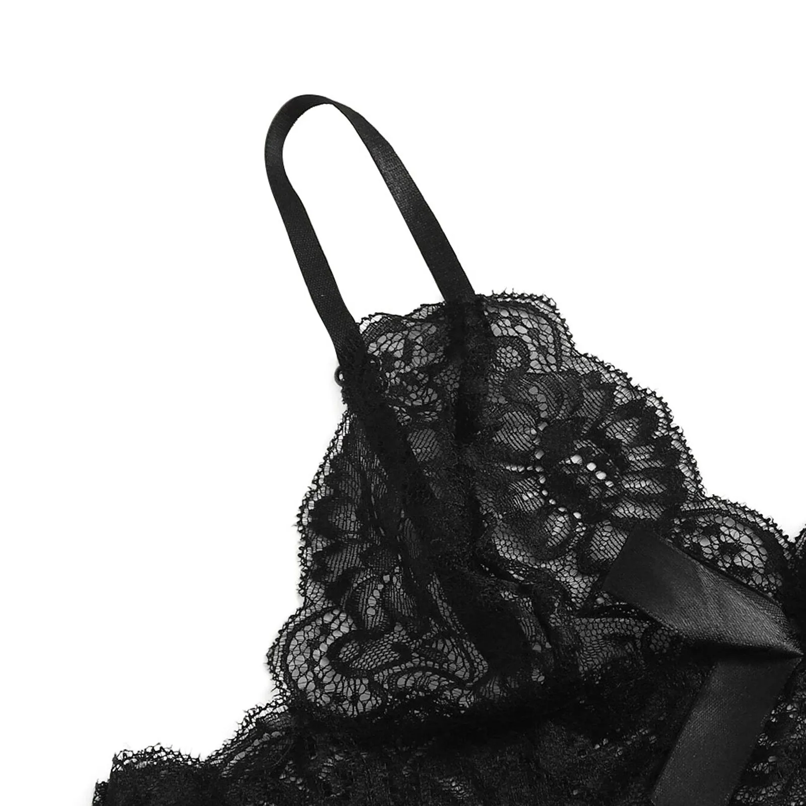 

Women's Sleepwear 2020 Leopard Lace Frill Trim Spaghetti Strap Pajama Set Sexy Satin Lingerie Silk Underwear A80