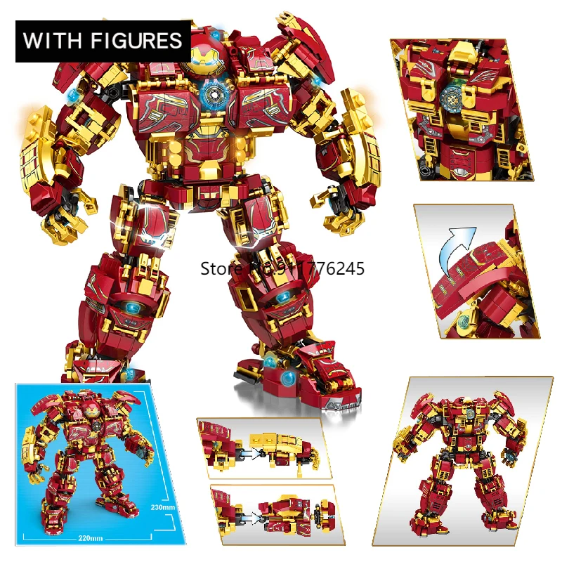 Войны Super Iron панцирь Робот строительные блоки военных героев меха человек цифры
