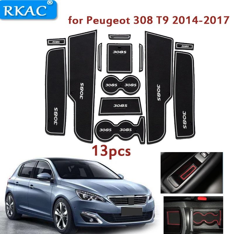 Противоскользящий резиновый коврик для Peugeot 308 T9 2014 2017 13 шт./компл. 2015 2016
