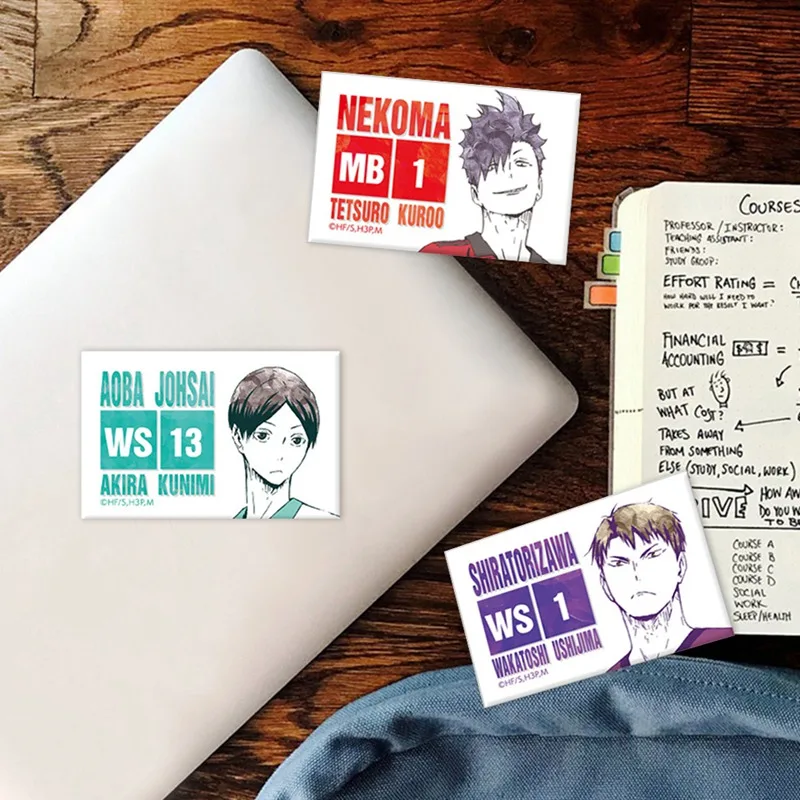 

22pcs/set Volleyball Junior Card Sticker Haikyuu Stationery Stickers Anime Custom Crystal Frosted Sticker for Bus Card Meal Card