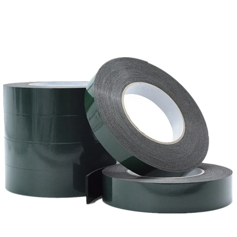 Foam Double Sided Hot Sale Popular Seamless Self Adhesive Tape 5-50mm Black Green Film Permanent High Quality 1Roll 10m | Обустройство