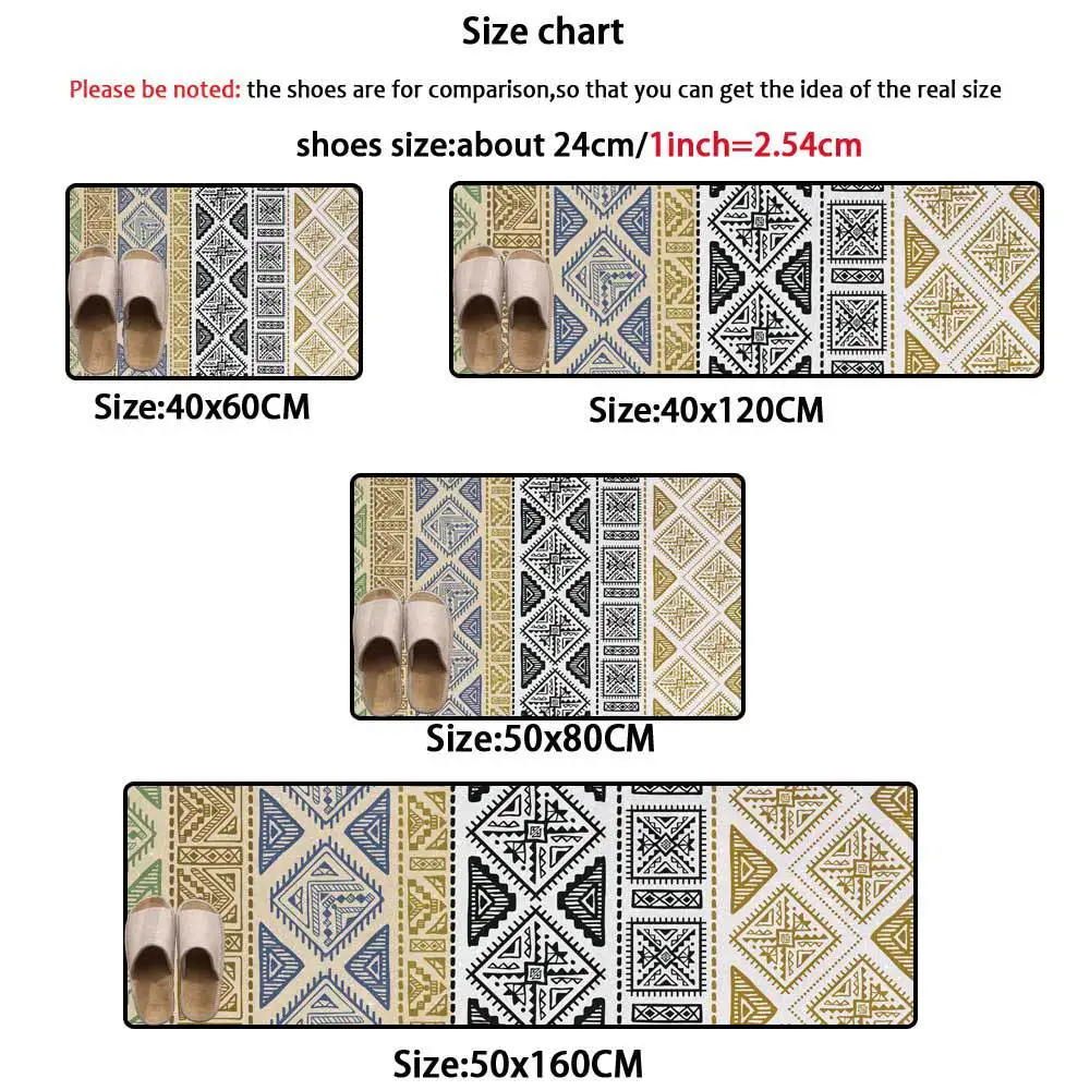 

50x160 long strip soft carpet European style kitchen oil-proof floor mat non-slip absorbent door mat anti-fouling carpet